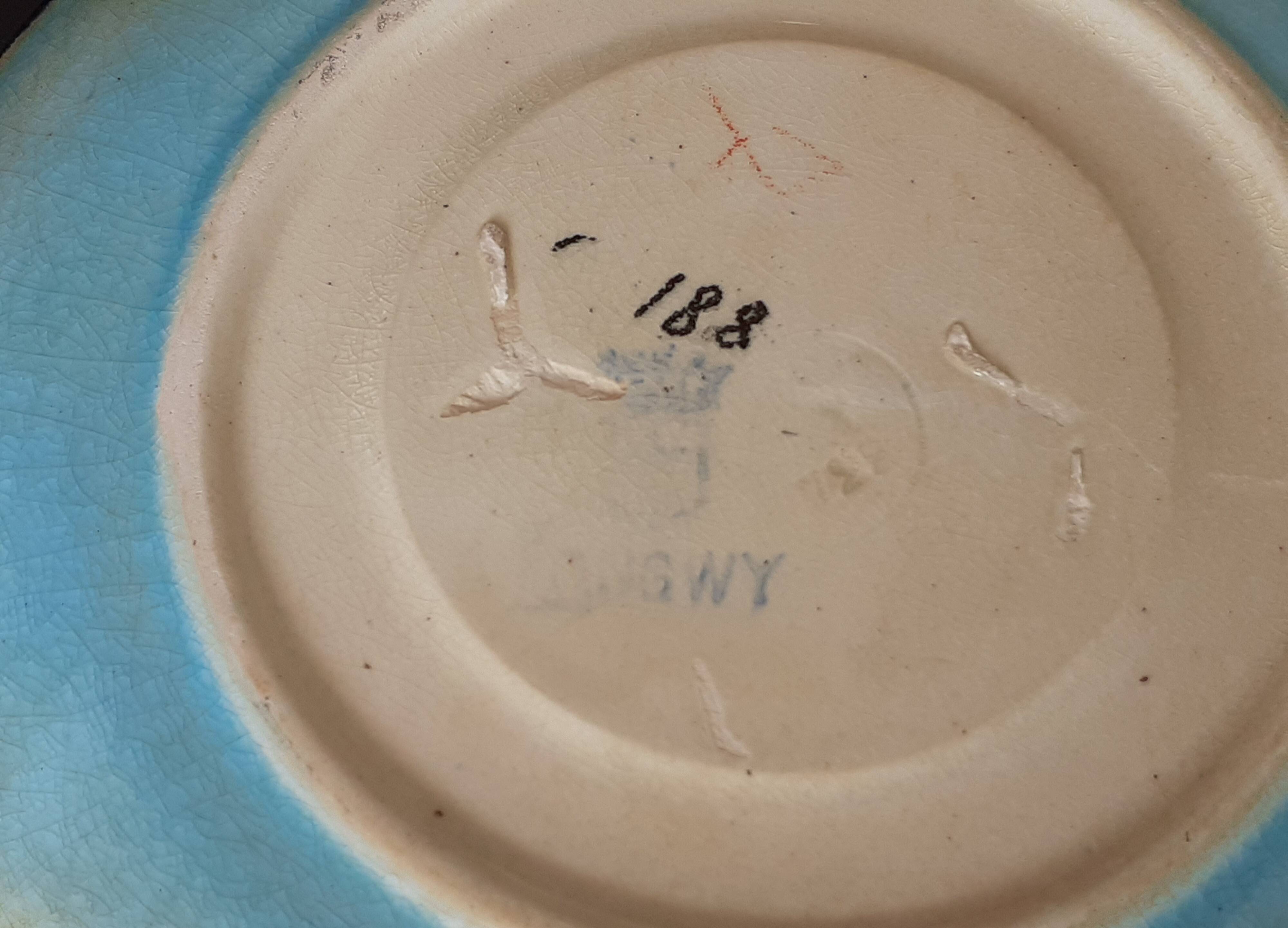 LONGWY enamels / 15.3 cm bowl / Apple blossom decoration