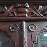 Large Louis XIII bookcase in solid oak
