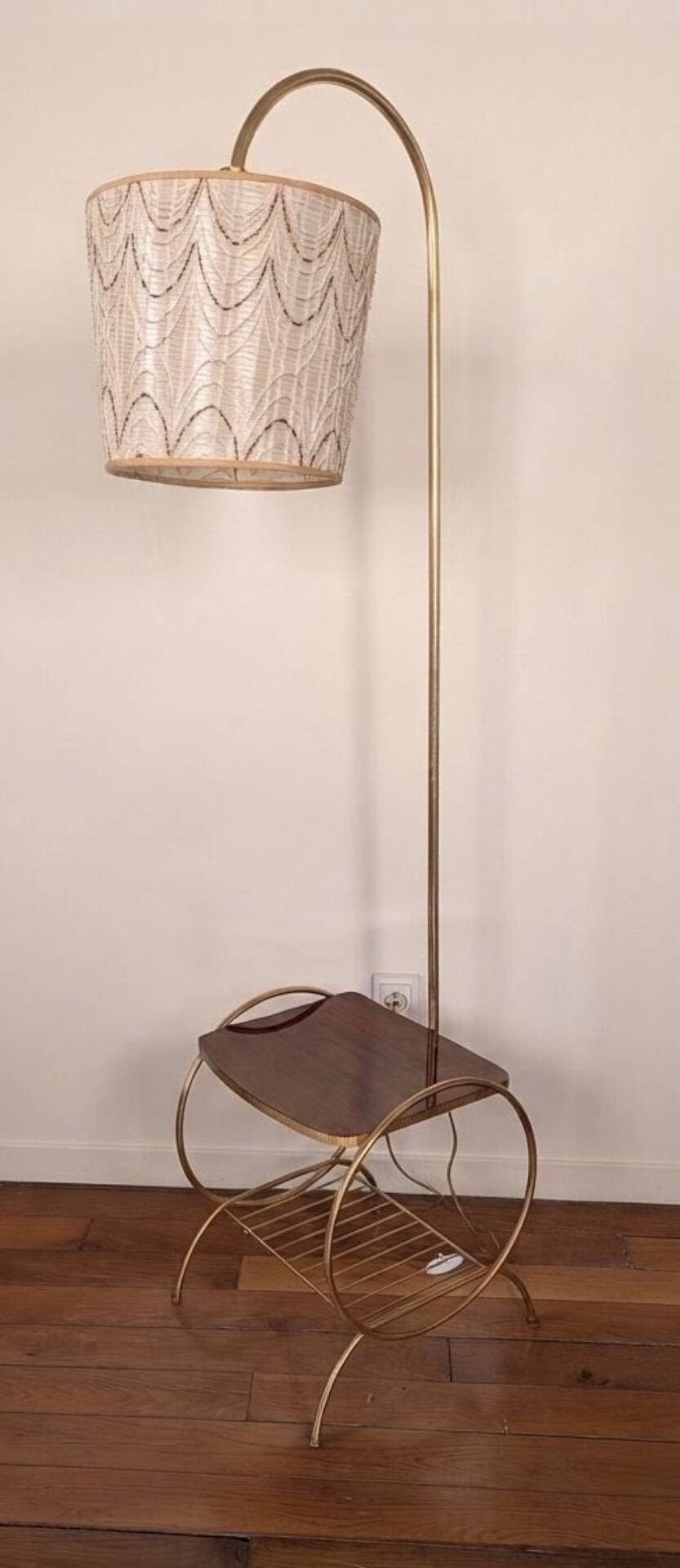 1950s reading lamp – Formica and gold metal