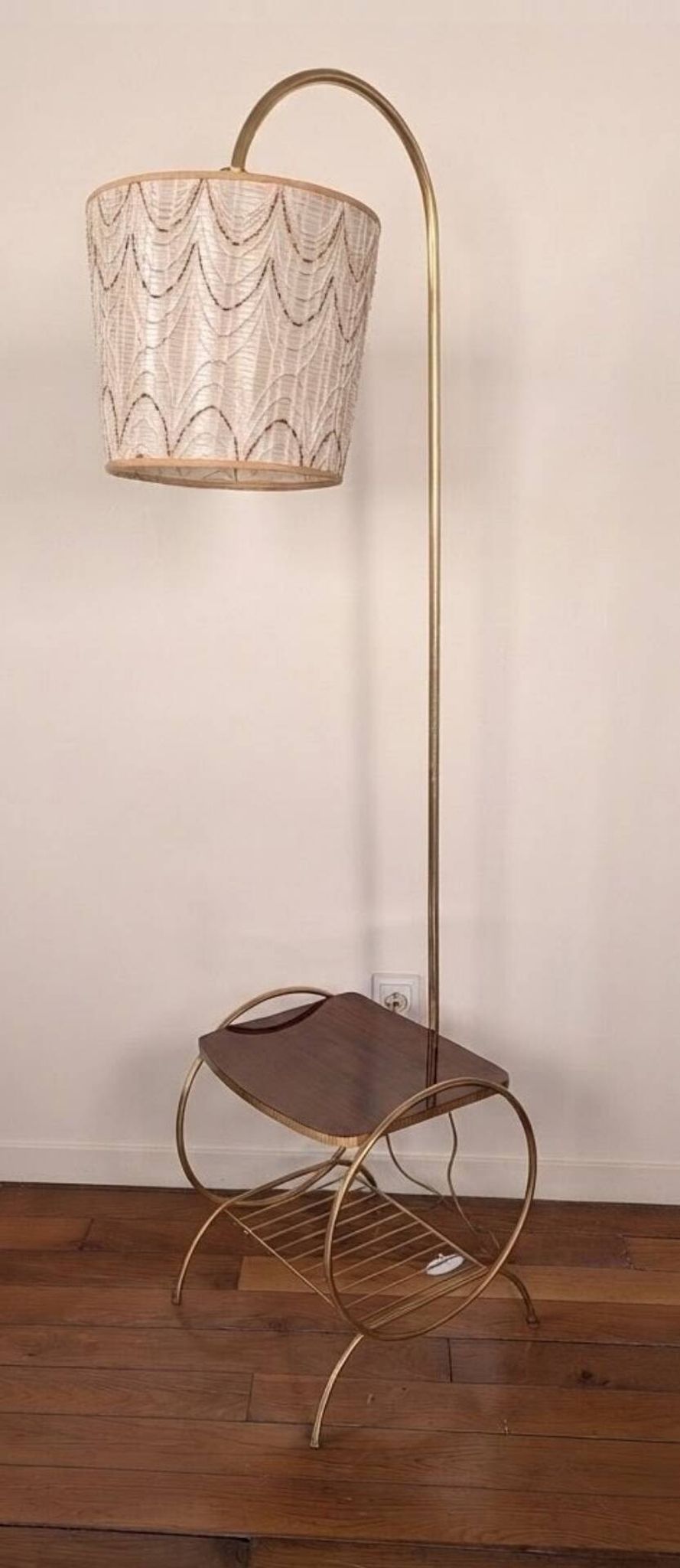 1950s reading lamp – Formica and gold metal