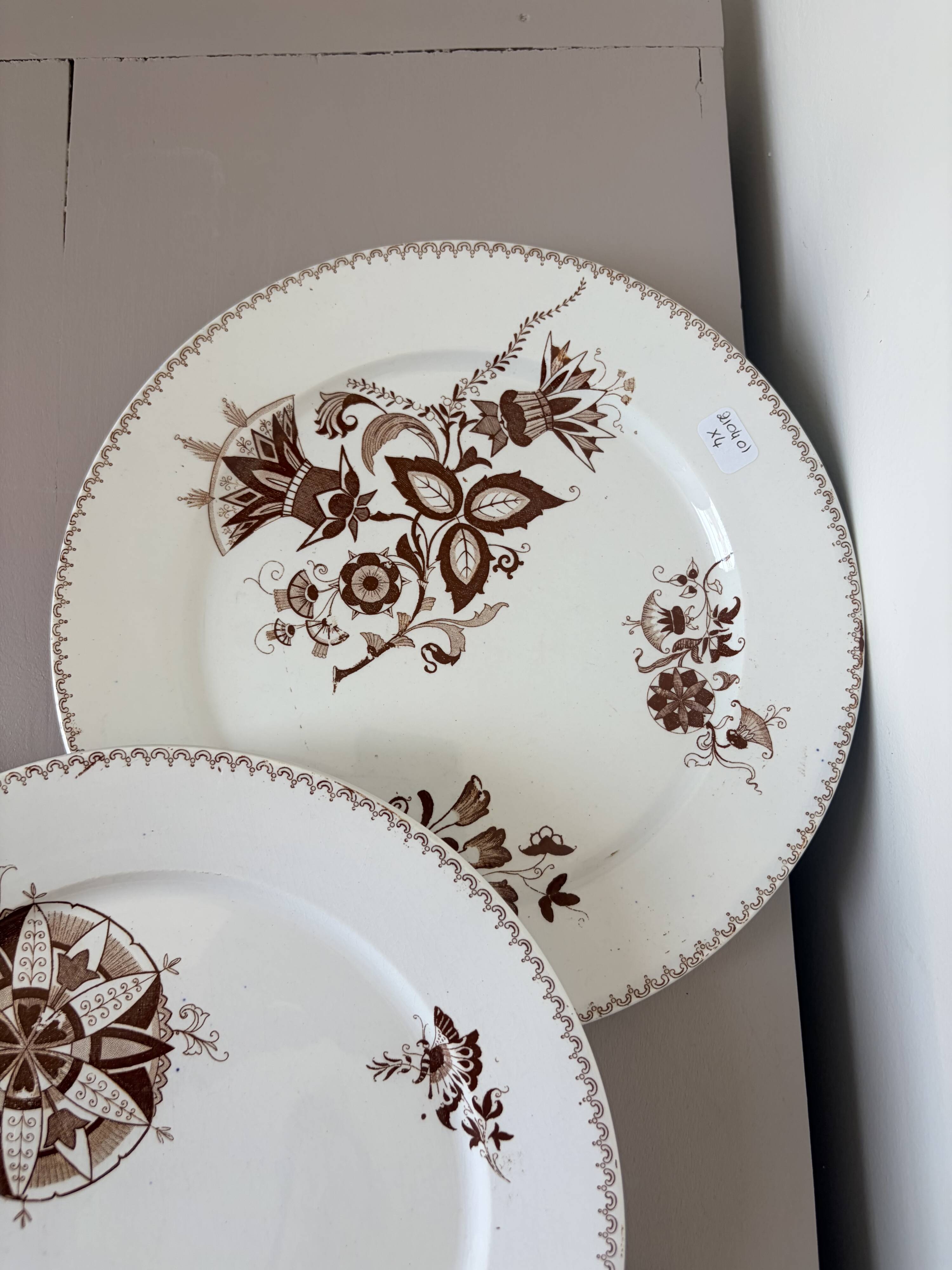 4 assiettes plates Sarreguemines modèle Danois