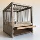 Old bird cage in wood and steel