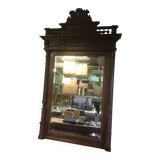 Henri II style beveled mirror in walnut