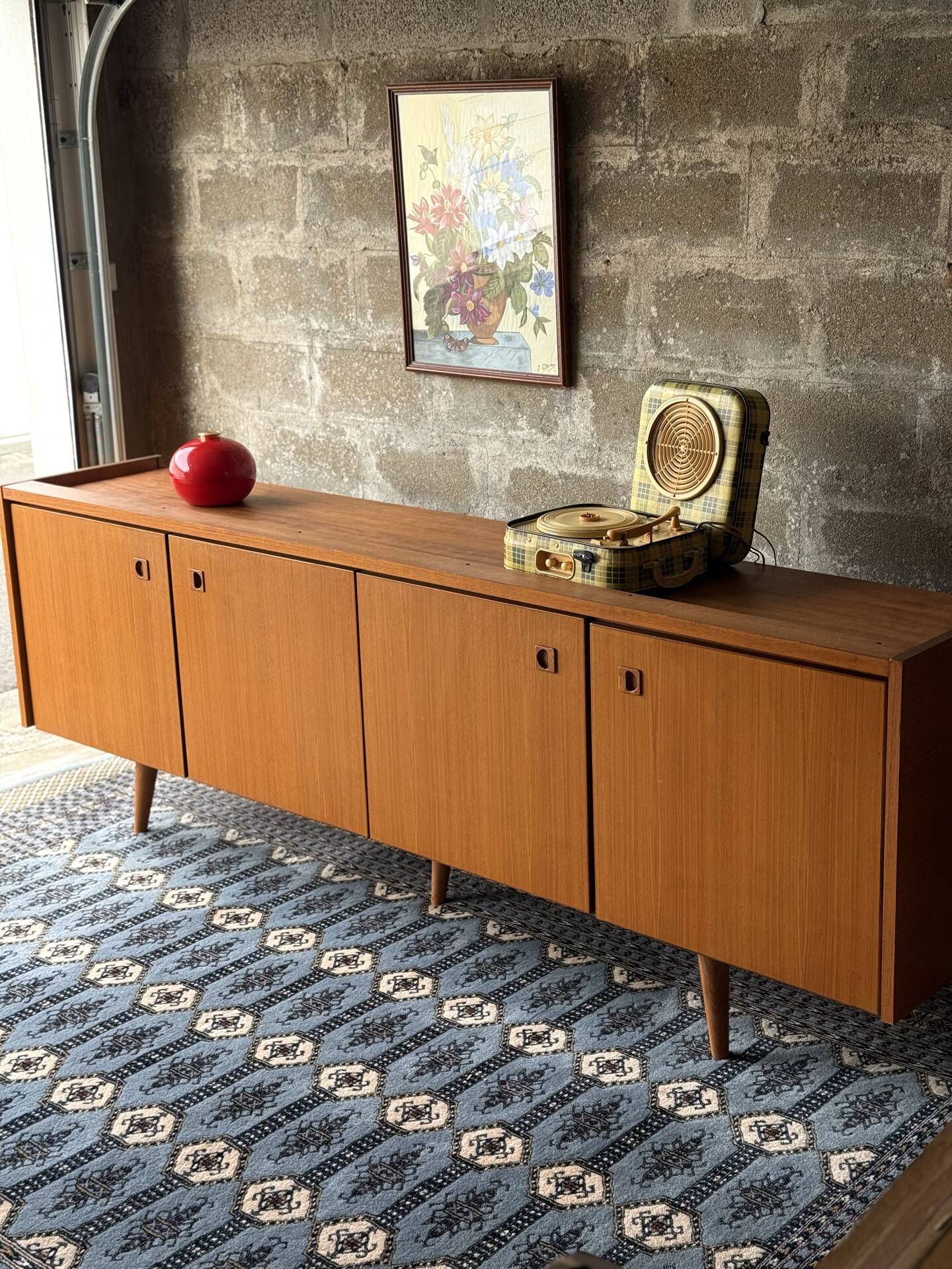 Vintage Scandinavian teak sideboard, 1970.