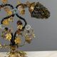 Bronze and polychrome glass lamp, 20th century