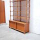 Vintage wooden bookshelf library