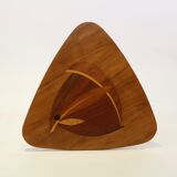 Table vintage tripod marquetry, France 1950 's