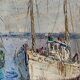 Painting signed René Leforestier and frame