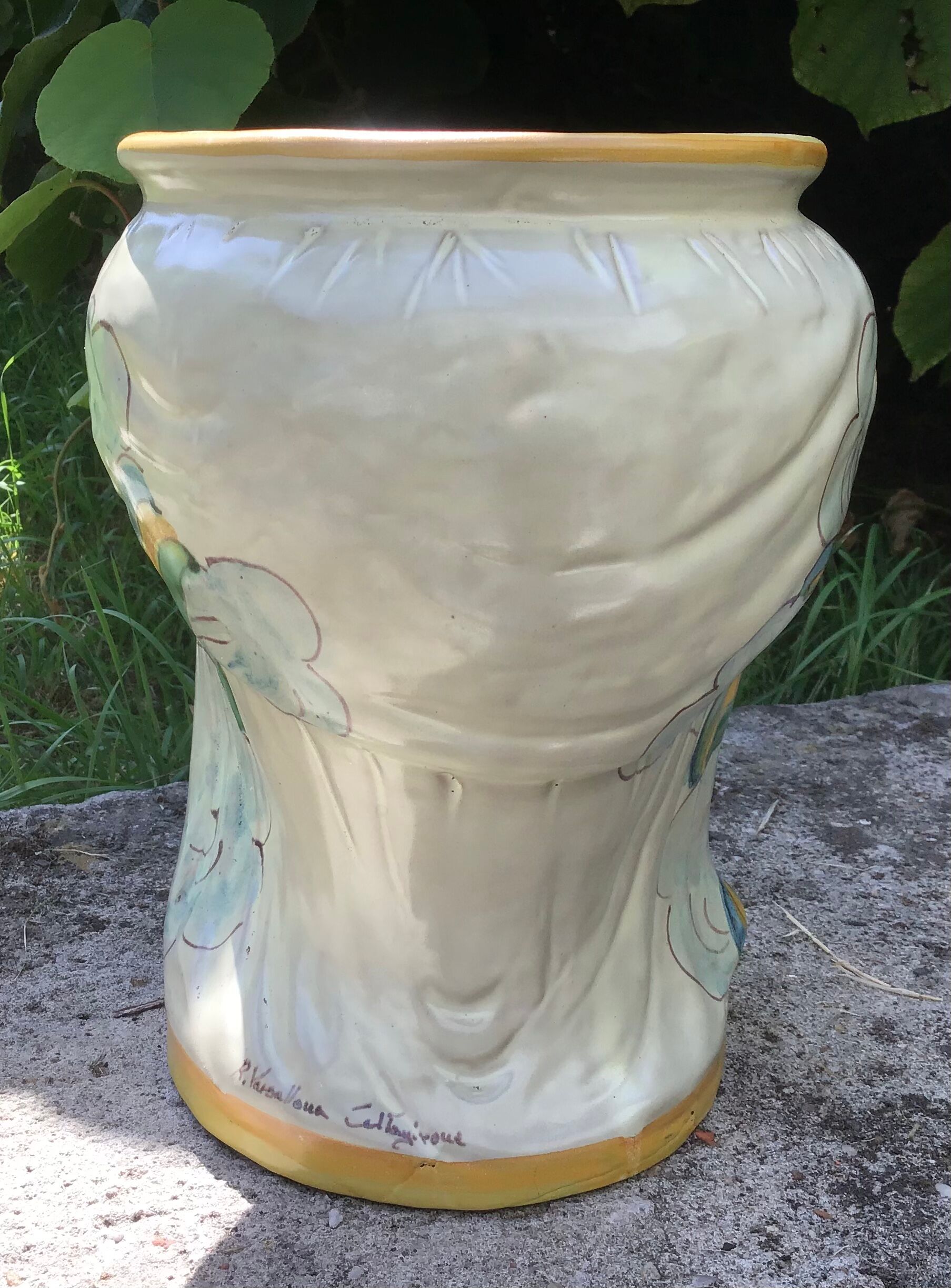 Anthropomorphic pot cache in traditional majolica of Caltagirone