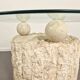 Fossil stone coffee table | Magnussen Ponte | 1980s