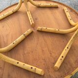 Round rattan coffee table Audoux-Minnet