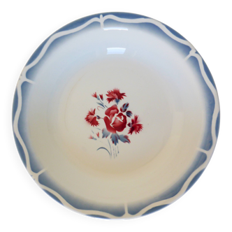 1 hollow round plate from Digoin Sarreguemines model Nina Rosa 21061101