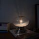 Vintage Murano glass lamp by Mazzega with chrome metal.