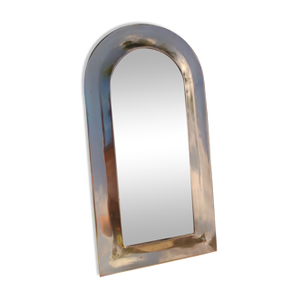 Handcrafted brass mirror