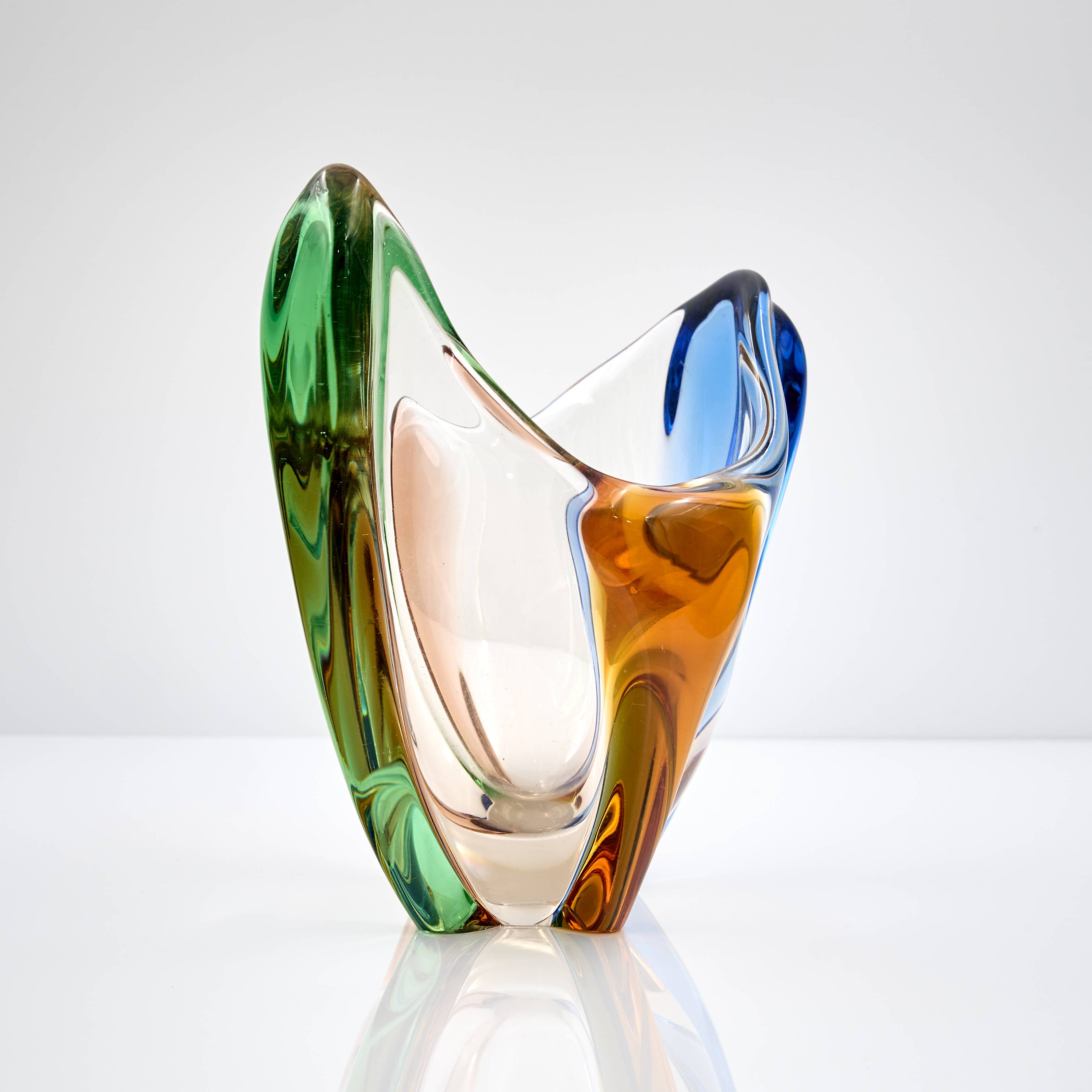 Vintage Multicolor Glass Vase by František Zemek from Rhapsody Collection