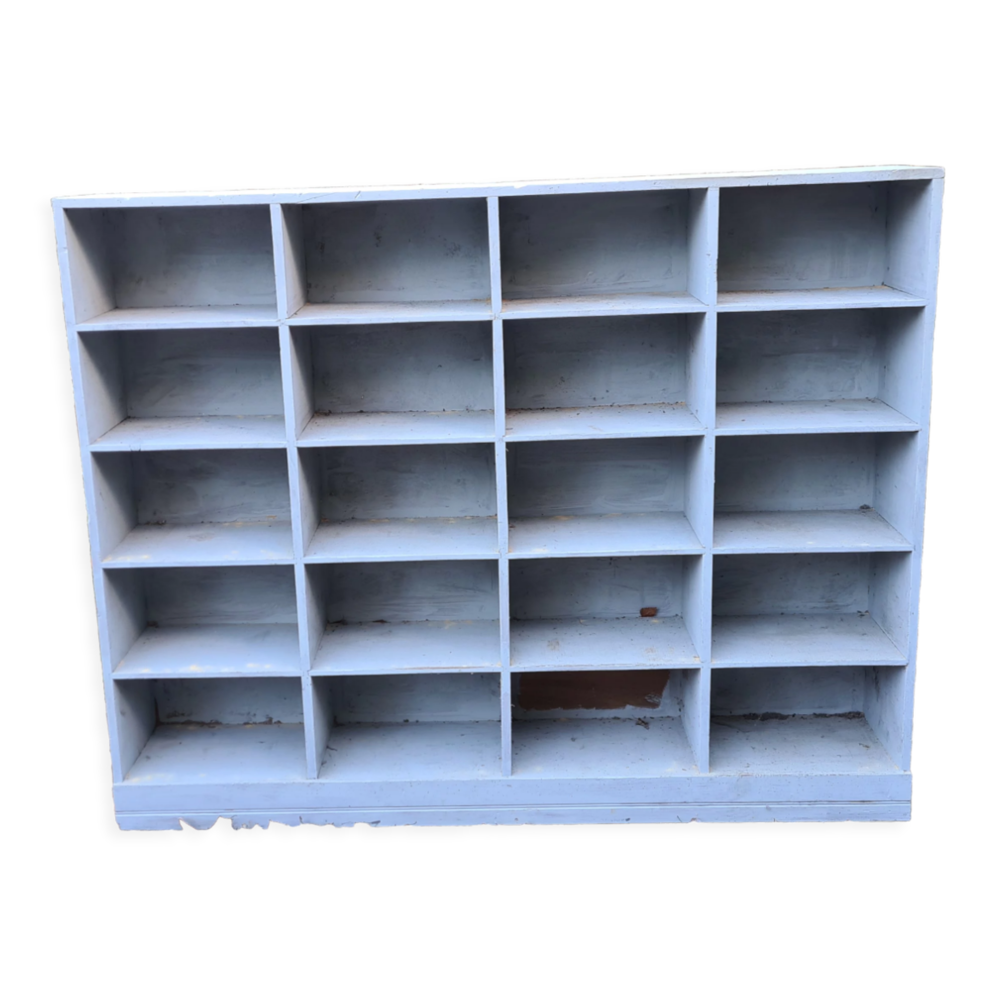 Old blue wooden craft furniture