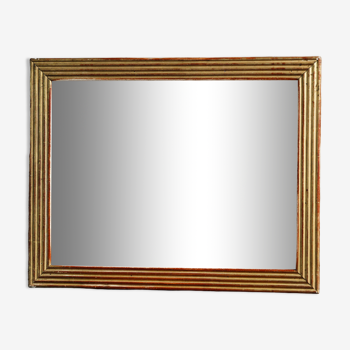 Miroir art déco doré à la feuille 68x85cm