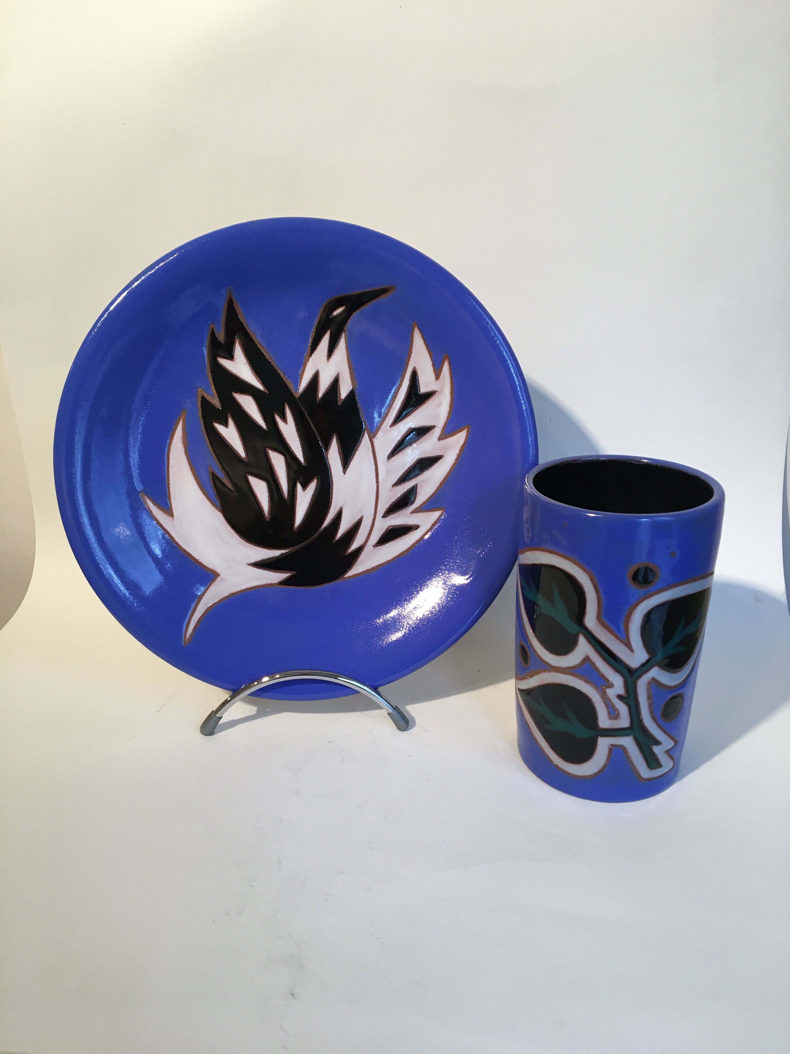 Vase à motifs de feuillages par Jean Picart le doux