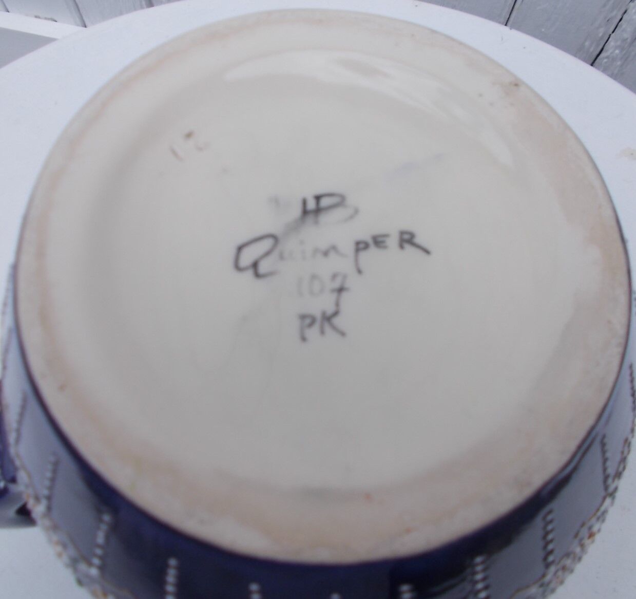 Quimper Henriot faience vase