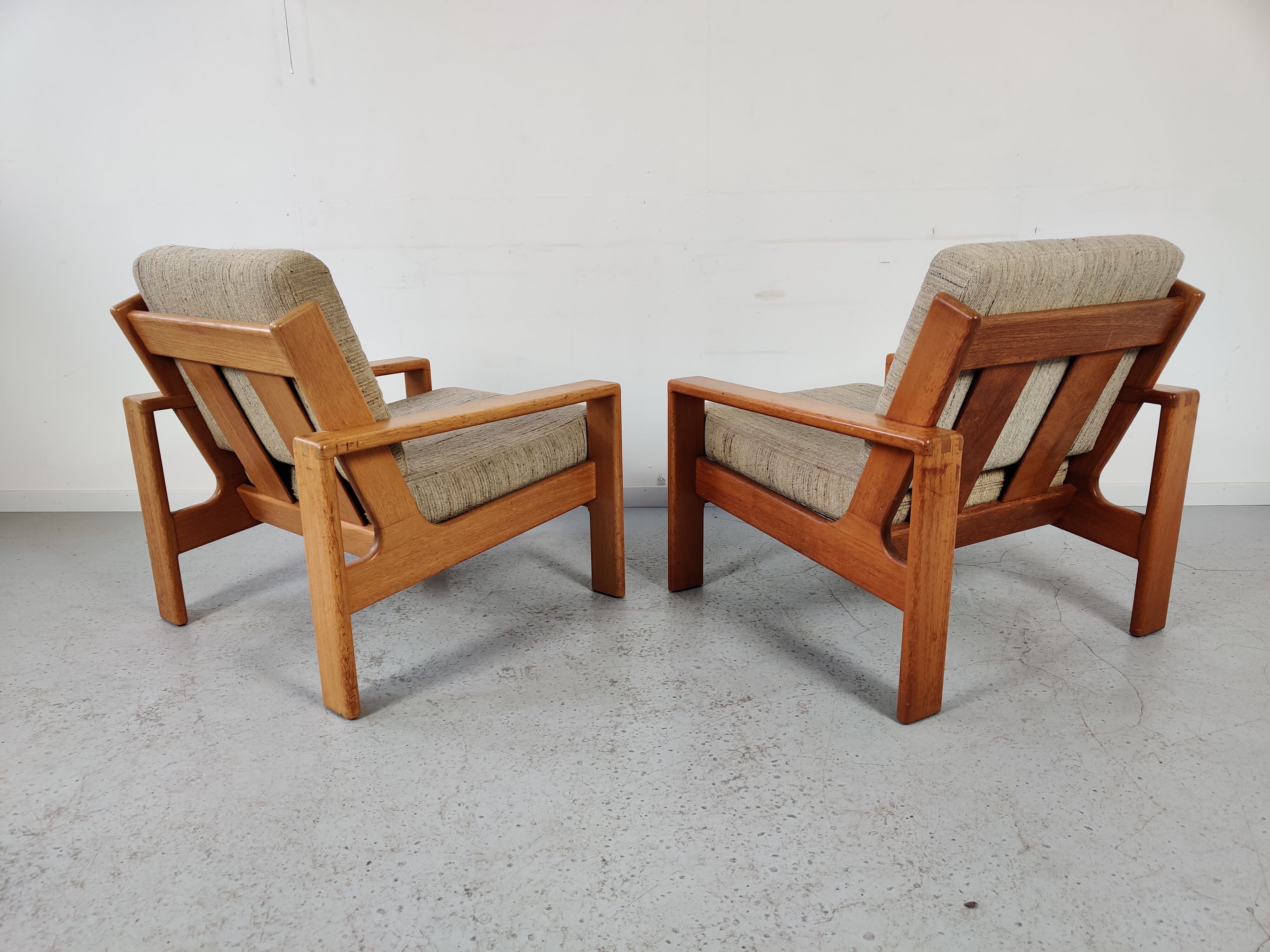 Pair of Bonanza armchairs by Esko Pajamies for Asko, Finland 1970s