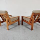 Pair of Bonanza armchairs by Esko Pajamies for Asko, Finland 1970s