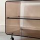 Smoked plexiglass TV/HiFi unit by M. Dumas for Roche Bobois, 1970