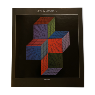 Affiche victor vasarely, dymm 7, 1982