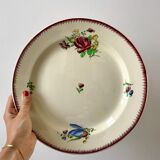 round dish Villeroy & Boch La Louvière Belgian manufacture in Iron Earth early twentieth century