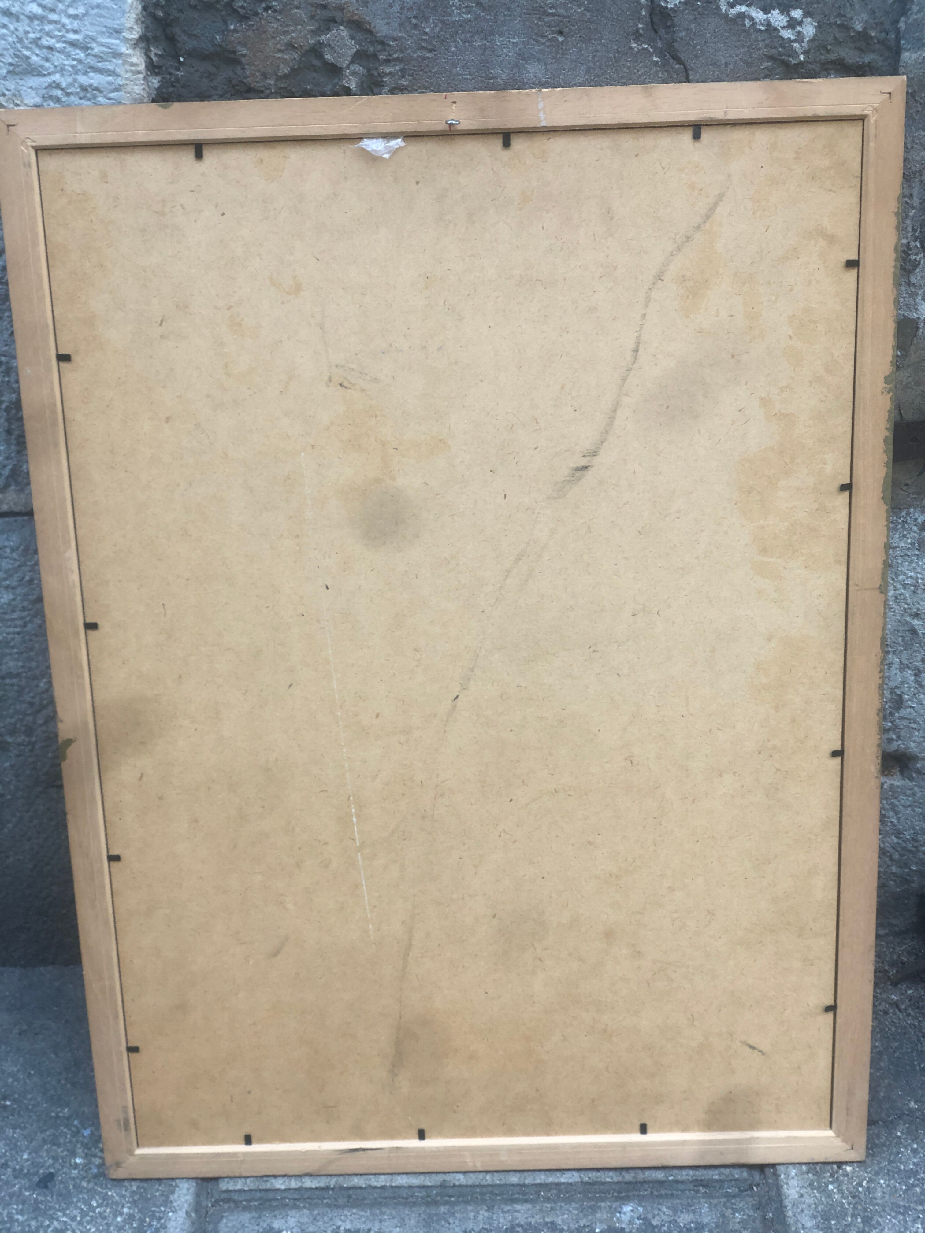 Old poster of St Anne's Church in Vallauris, Jean Marais, 1991