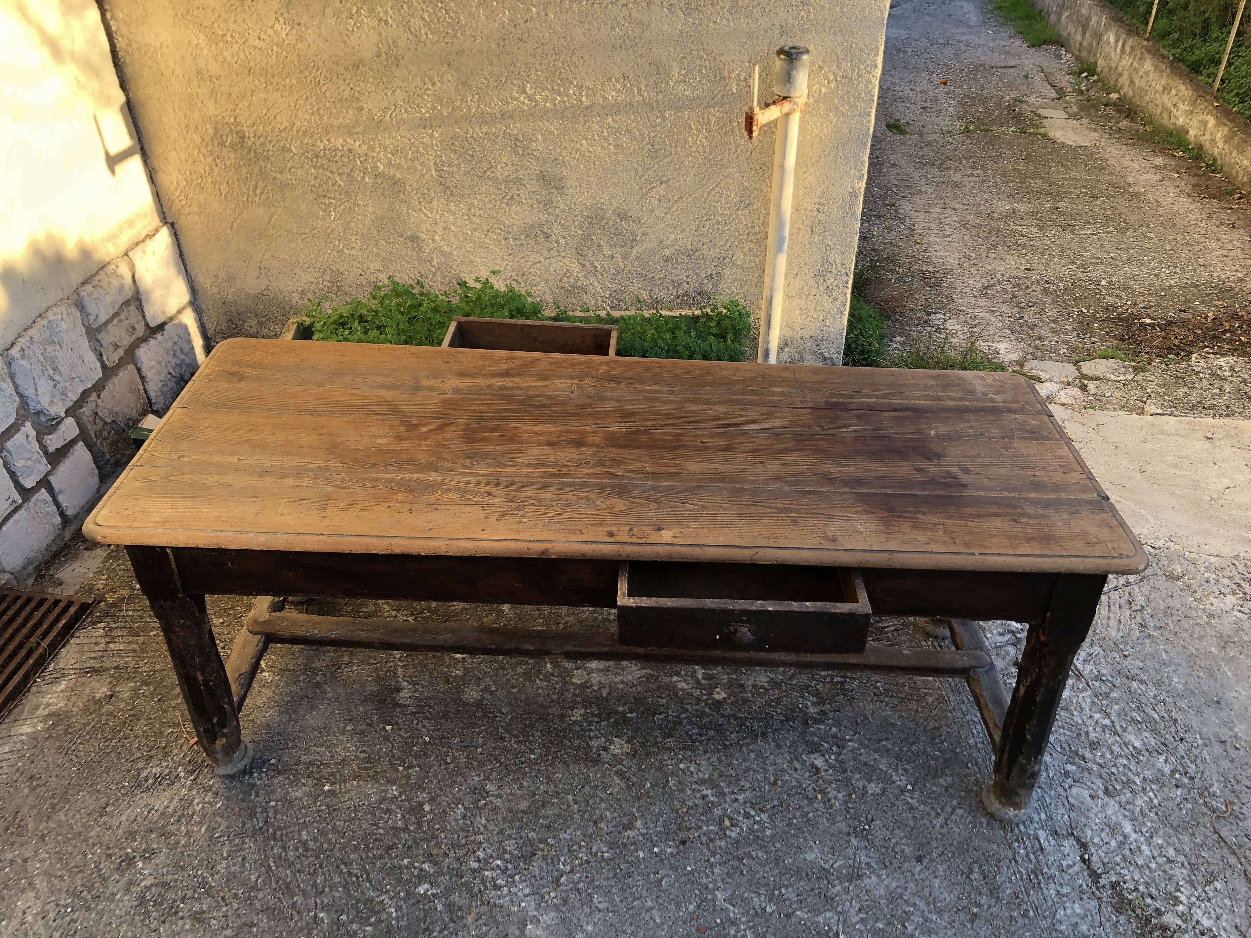 Table de ferme ancienne en chêne