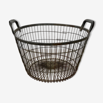 Old metal harvest basket
