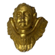 Antique cherub head in gilded wood from the early 20th century.