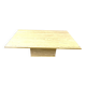 Travertine and brass coffee table by Fedam, 1970s