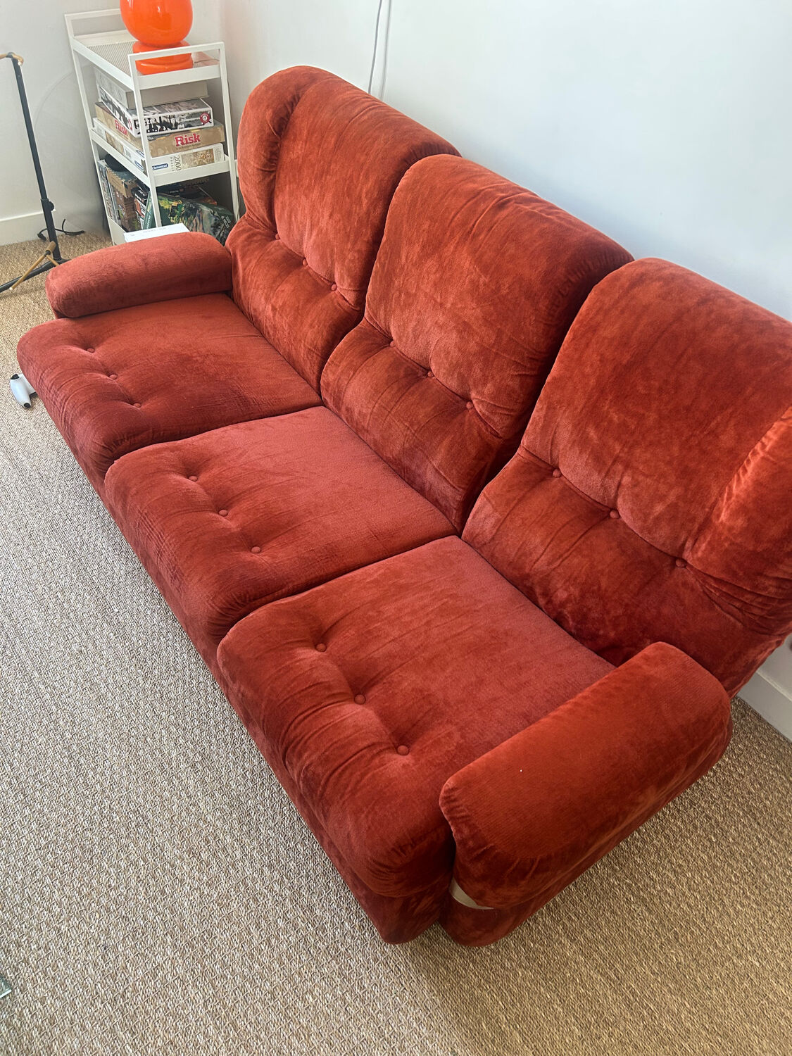 Canapé Space Age orange/rust