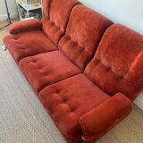 Canapé Space Age orange/rust