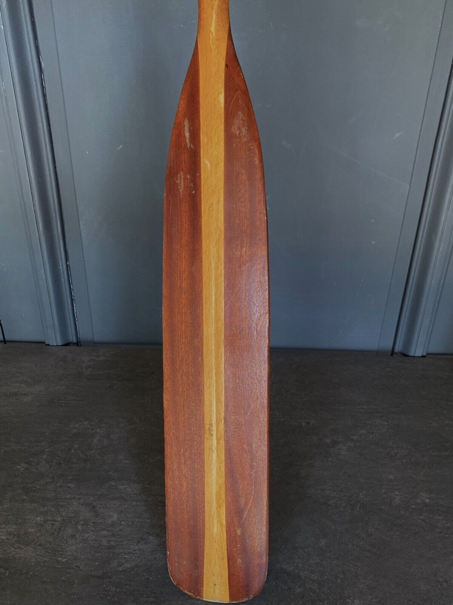 Pair of oars canoe boat XXe two species of wood