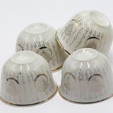 Set of 4 old cups fatma hand