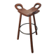 Brutalist bar stool "Marbella" in solid oak