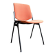 DSC 106 chair in peach cotton and black metal by Giancarlo Piretti for Anon