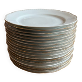 Lot de 18 assiettes plates - Pommier Dureil 72 - Porcelaine l'Étoile Splend