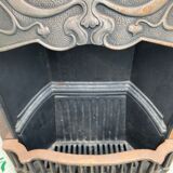 Open cast iron fireplace, Art Nouveau style