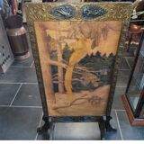 Double-sided wooden and copper screen firewall