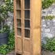 Armoire parisienne vitrée en bois brut, 1940