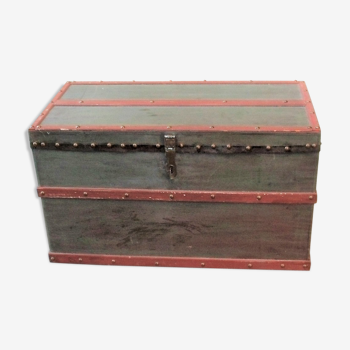 Old chest trunk wood studded