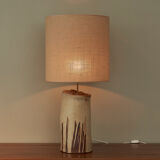 Handmade Danish ceramic table lamp from the 1970
