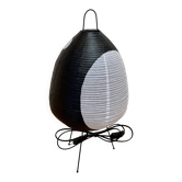 Lampe noire "design papier et métal".