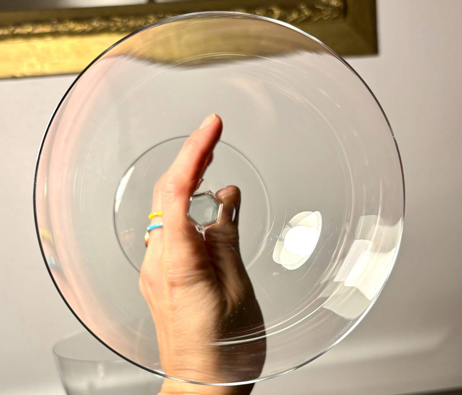 Two giant champagne tasting glasses Baccarat