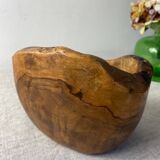 Saladier brutaliste en bois d’Olivier