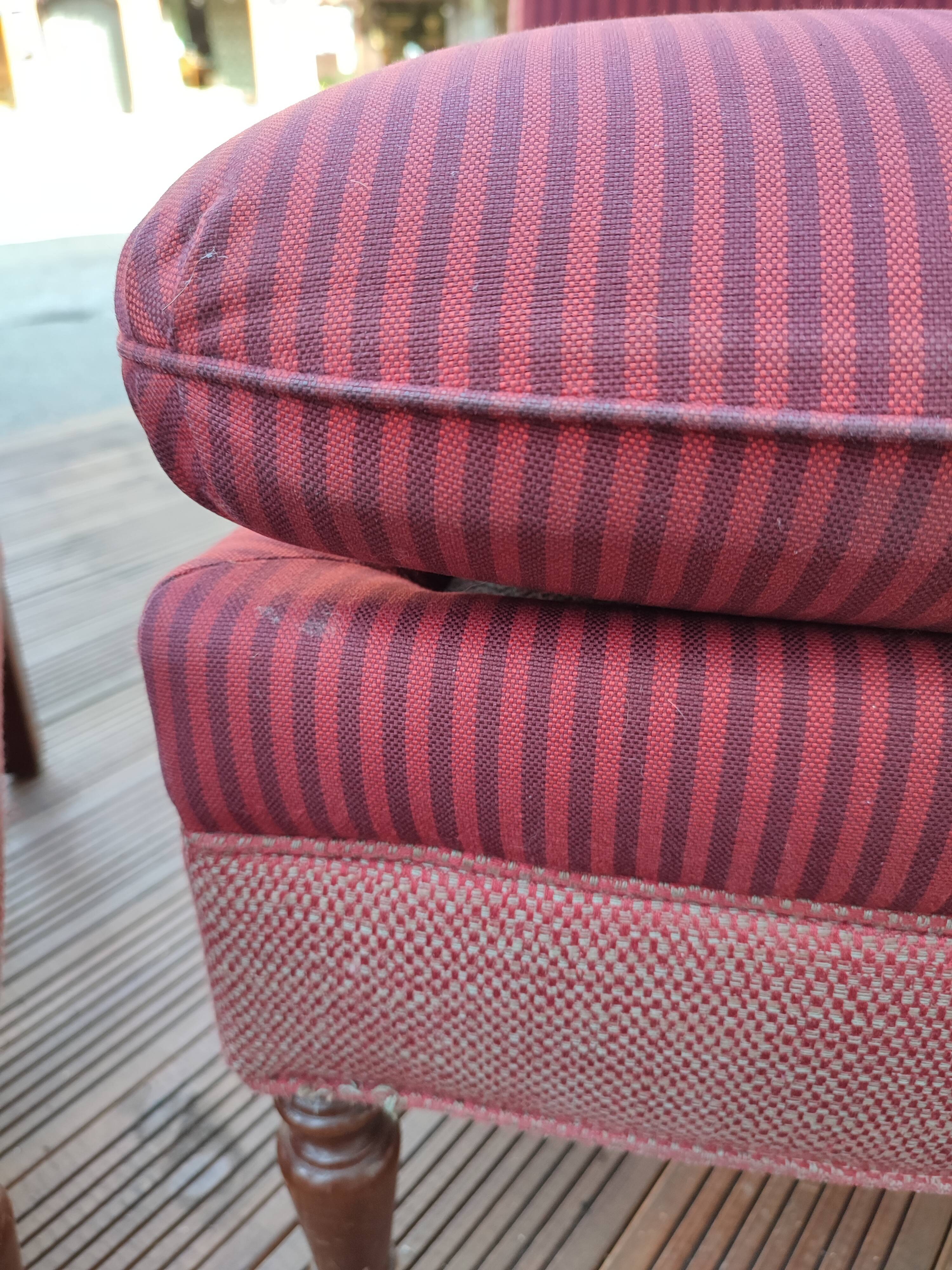 Pair of classic low chairs without arms