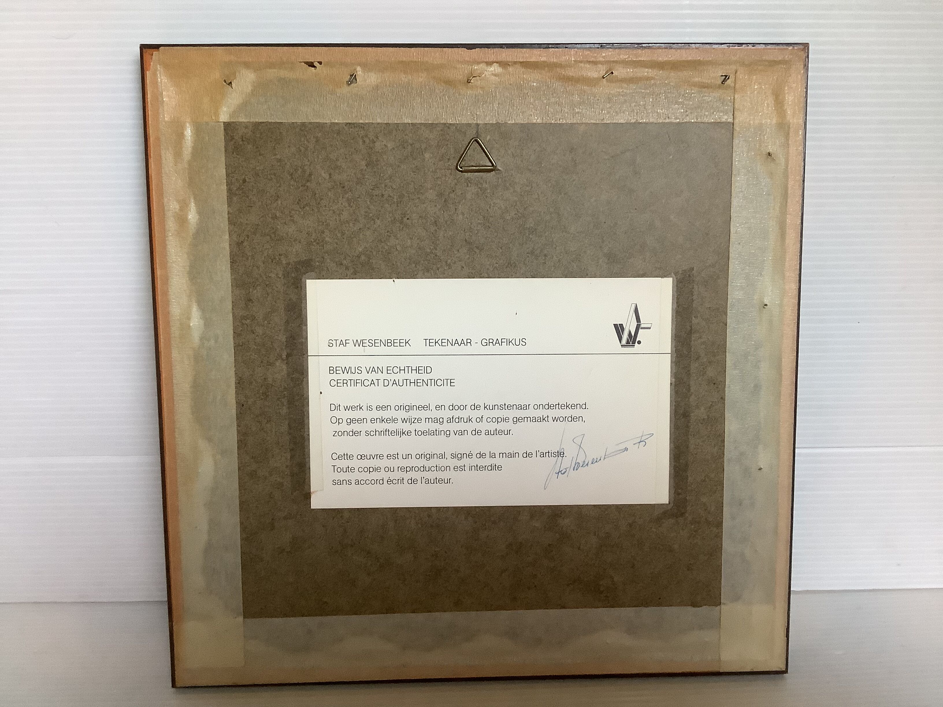 Watercolor of landscape signed